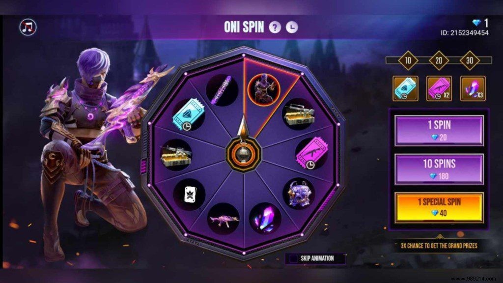 How to Claim the Midnight Oni Bundle in Free Fire s Oni Spin Event
