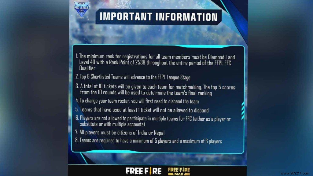 Step-by-Step Guide: How to Register for Free Fire Pro League 2021 Winter