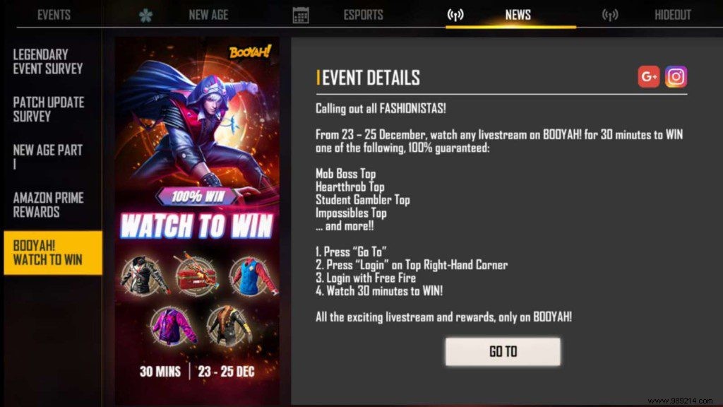 Free Fire Max Watch to Win Event: December 23, 2021 – Score Exclusive Costume Bundles