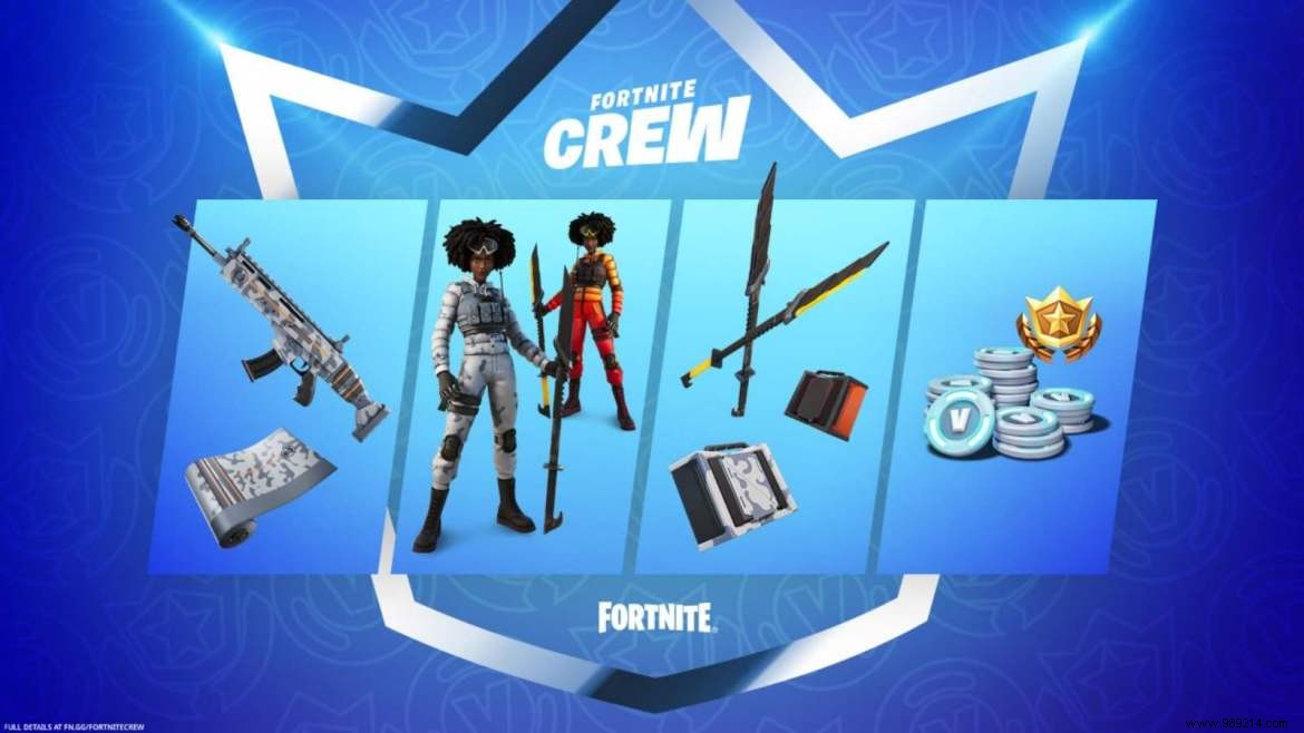 Fortnite Crew Pack January 2022: Snow Stealth Slone Skin, Exclusives & Full Rewards Guide