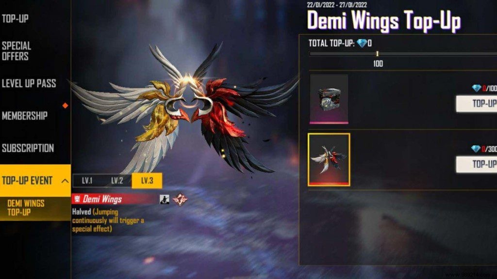 How to Claim the Demi Wings Backpack Skin for Free in Free Fire: Step-by-Step Guide