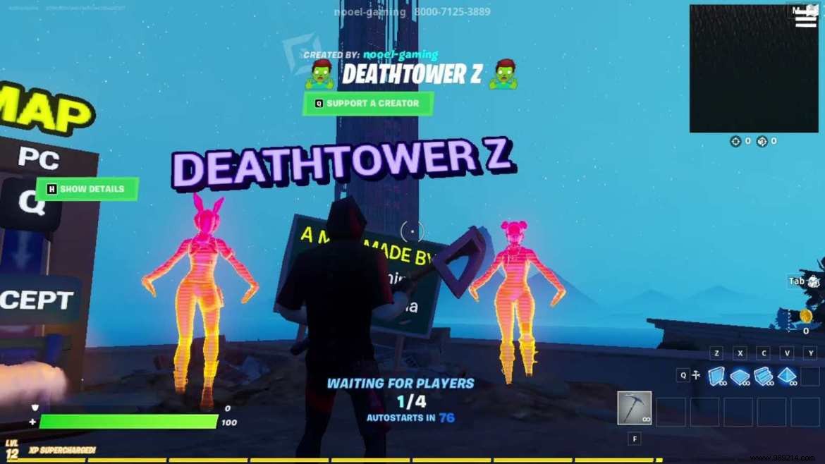 Fortnite Death Tower Z: Island Code 8000-7125-3889 and How to Play Guide
