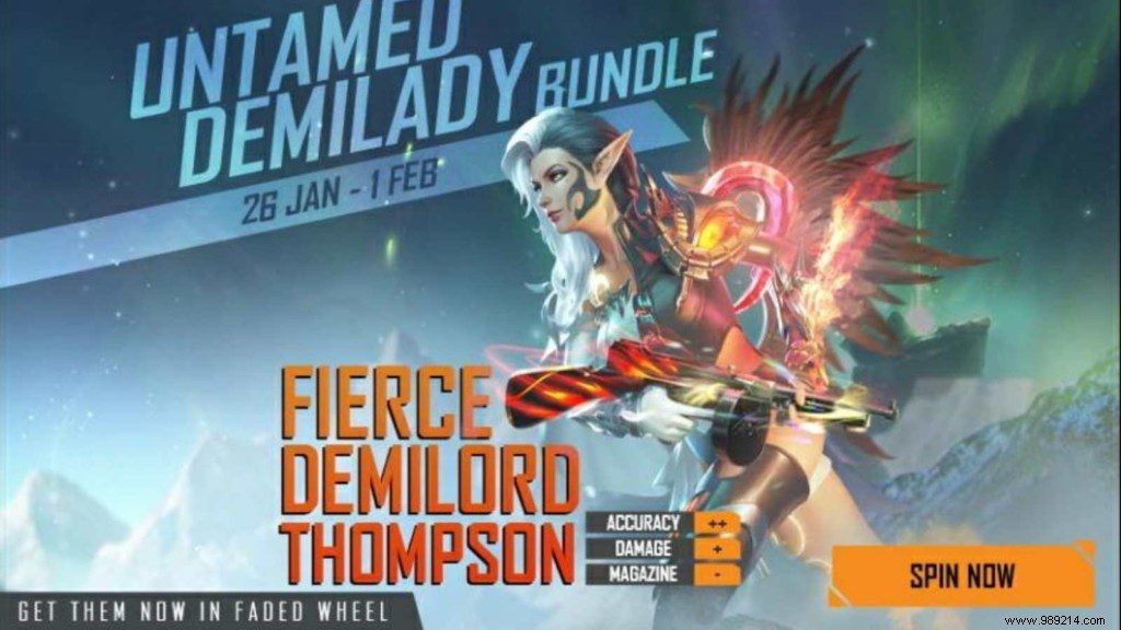 How to Claim the Fierce Demilord Thompson Skin in Free Fire s Faded Wheel Event
