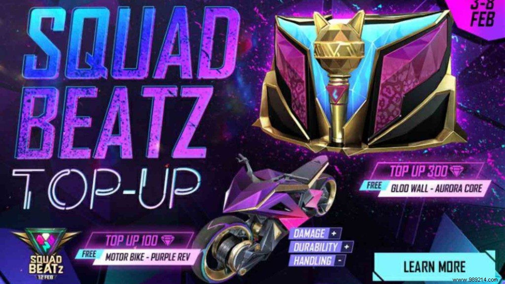 How to Claim the Free Aurora Core Gloo Wall Skin in Free Fire s Squad Beatz Top-Up Event
