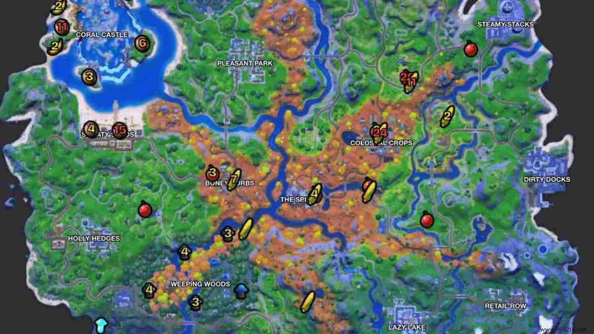 Fortnite Foraged Items Locations: Chapter 3 Season 1 Challenge Guide