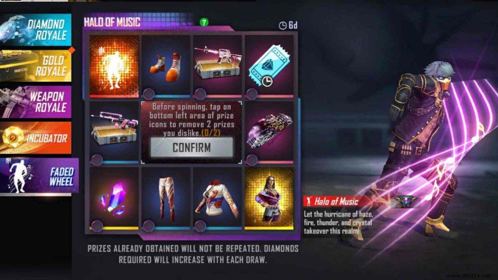 How to Claim the Halo of Music Emote in Free Fire s Faded Wheel Event