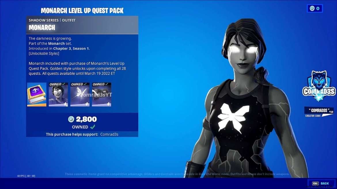 How to Unlock the Monarch Level Up Quest Pack in Fortnite Chapter 3 Season 1