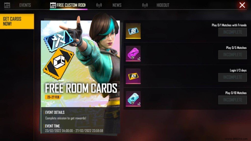 How to Claim Free Custom Room Cards in Free Fire MAX: Step-by-Step Guide
