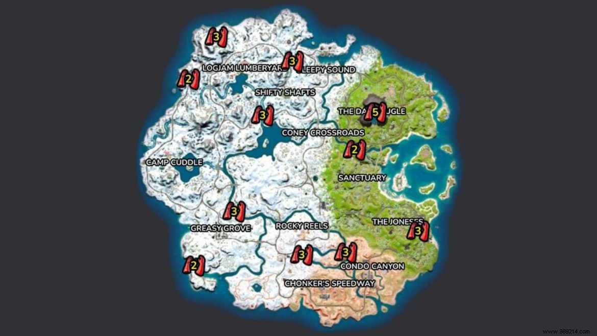 Fortnite Chapter 3 Season 1: Spider-Man Web Shooter Locations Guide