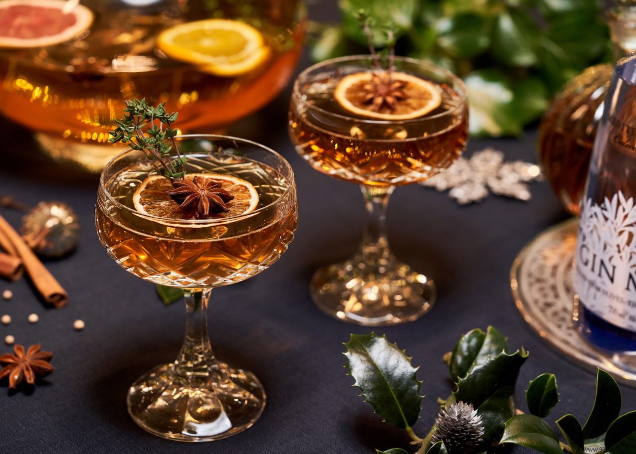 Festive Gin Mare Gingerbread Holiday Punch Recipe (Serves 10)