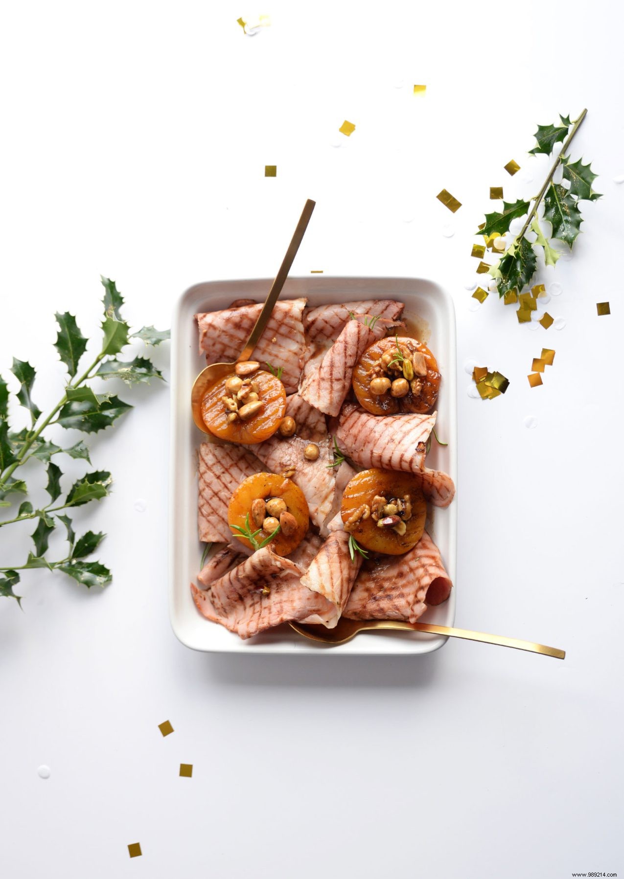 Grilled Honey Peaches with Ham, Marsala Raisins, and Rosemary: Exquisite Side Dish