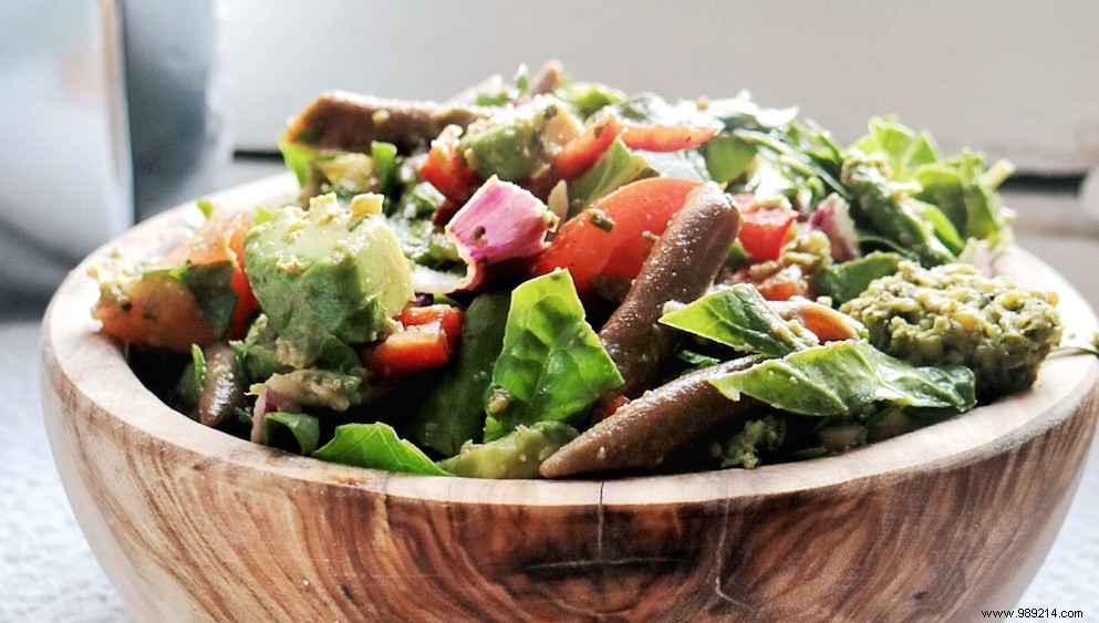 Hearty Vegan Penne and Avocado Salad Bowl Recipe