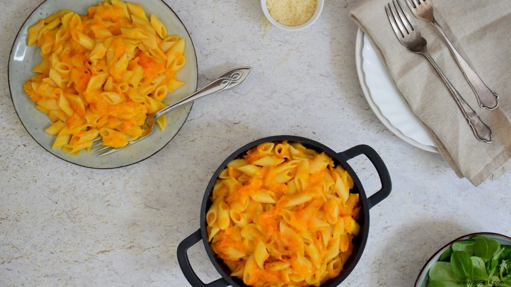 Roasted Bell Pepper Penne Bake with Melted Cheese