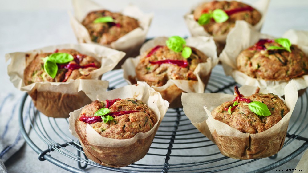 Vegan Zucchini Muffins with Red Pepper: Hearty Plant-Based Breakfast from Deliciously Ella