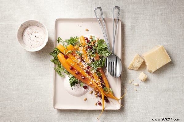 Blanched Carrots with Pomegranate and Pine Nuts: Vibrant Easter Brunch Side Dish
