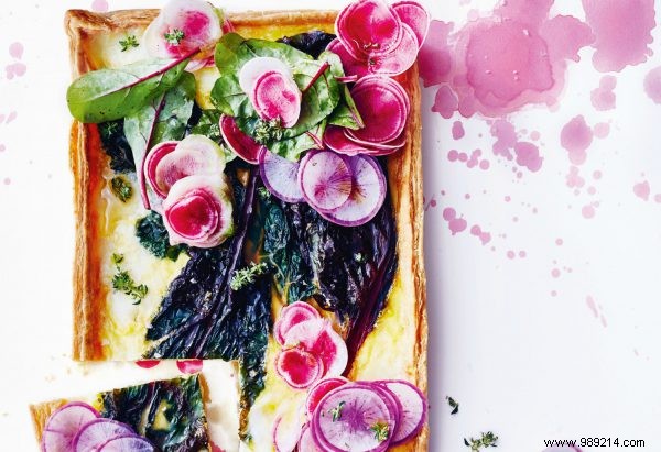 Vibrant Rainbow Chard Pie with Roasted Garlic: A Stunning Vegan Recipe