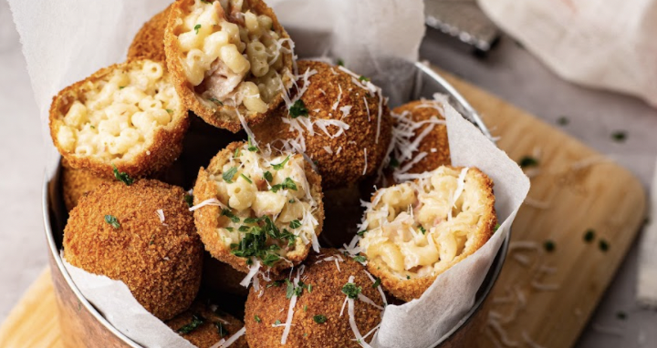 Crispy Mac  n  Cheese Bitterballen with Bacon – OhMyFoodness Recipe