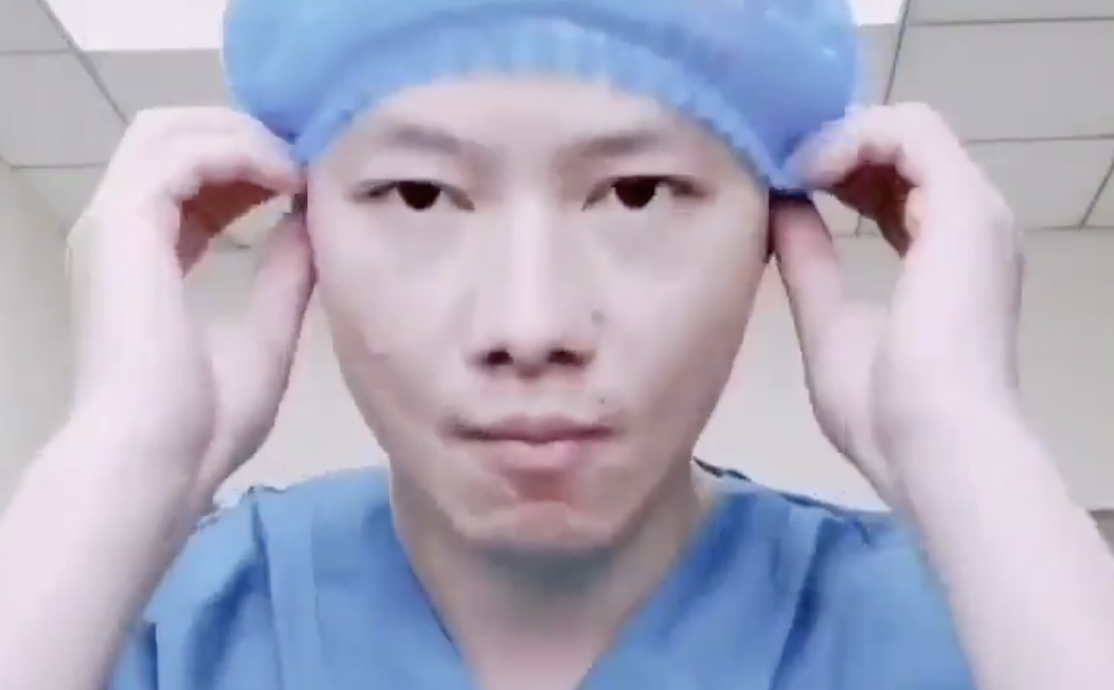 Doctor Demonstrates Essential Protective Gear for COVID-19 Safety