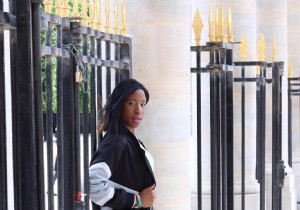Chic Seasonal Outfits Captured in Paris  Palais Royal Gardens