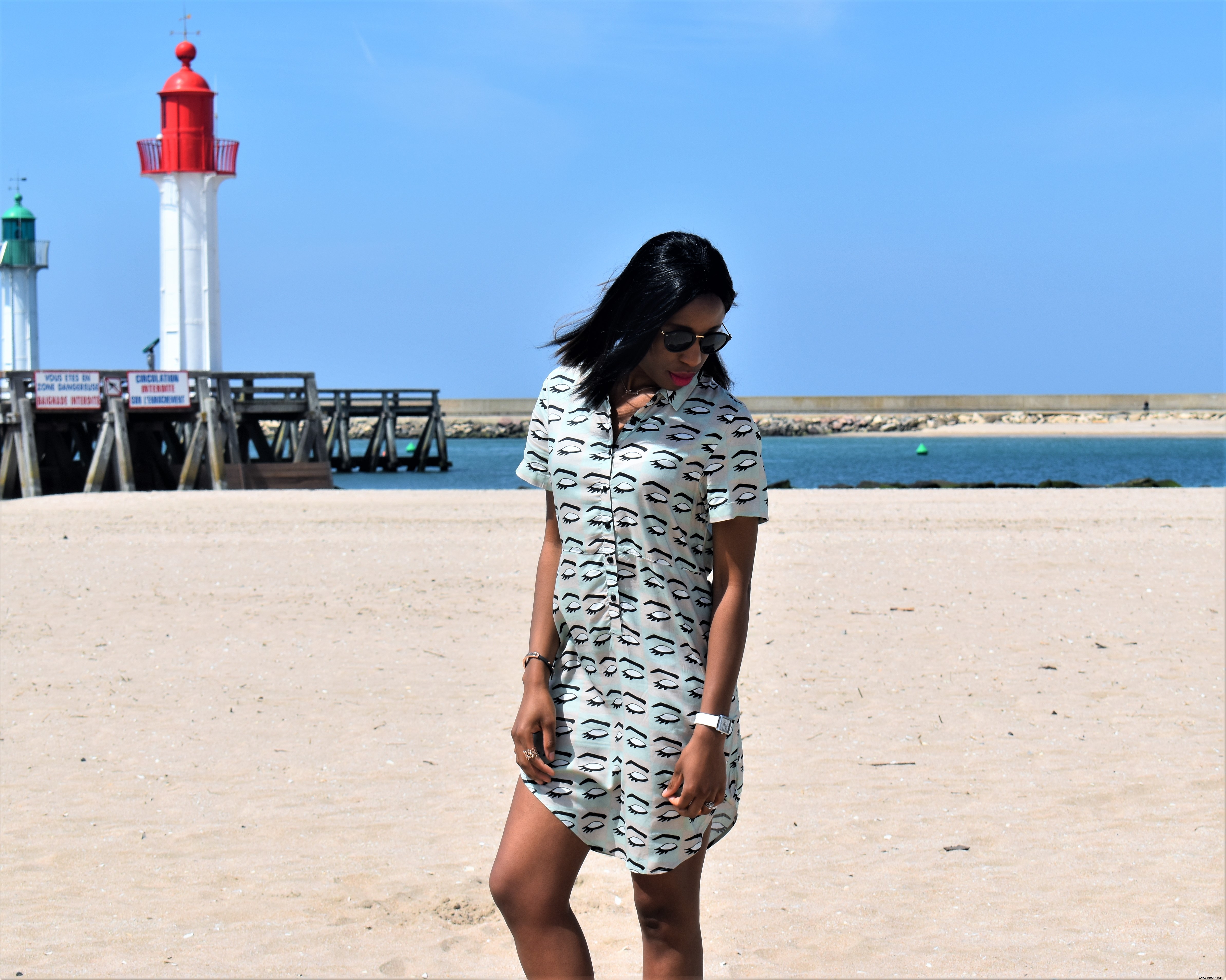 Trouville Beach Style: My Vibrant Dress and Trendy Accessories