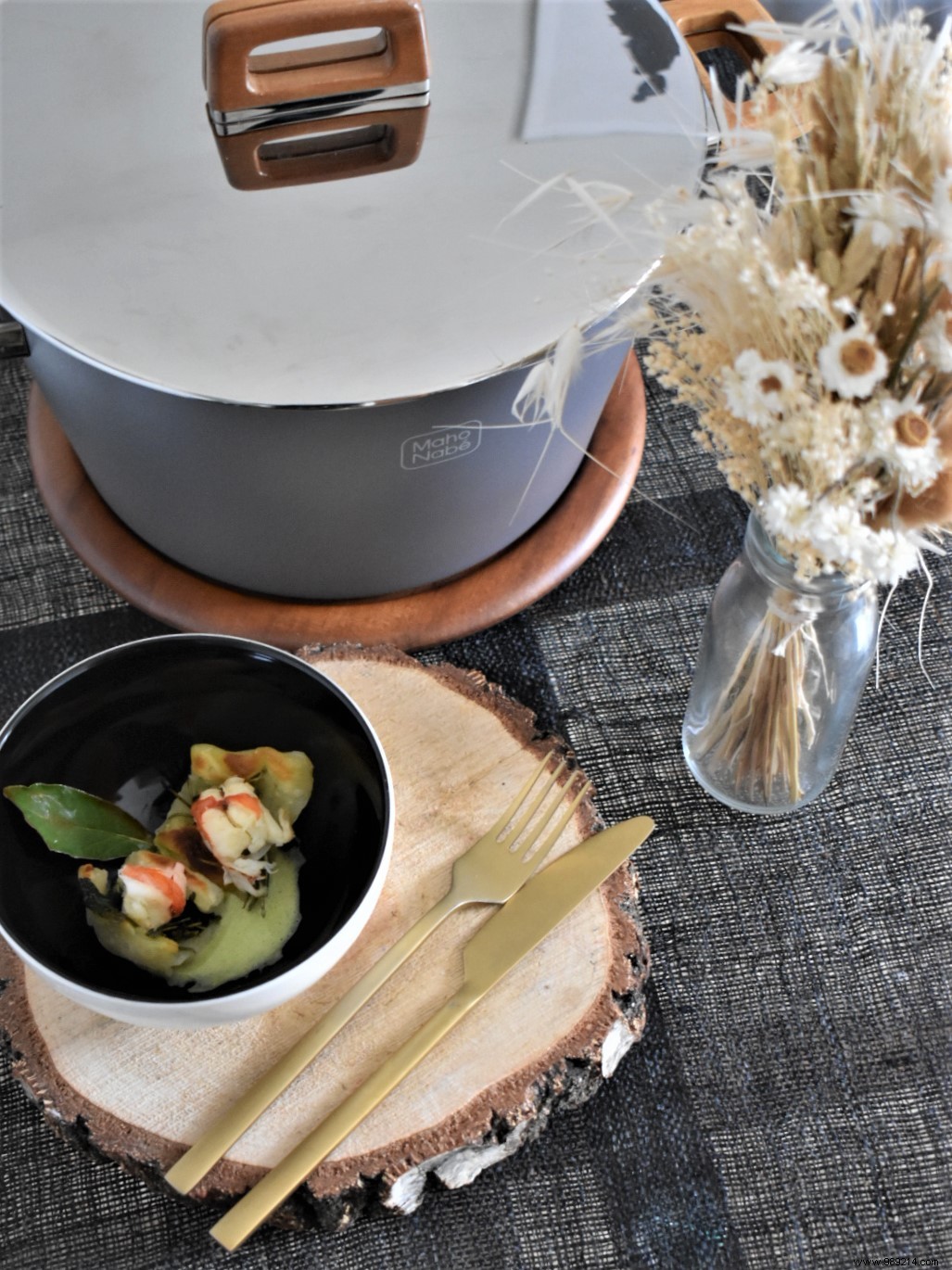 Christmas Appetizer: King Prawns in Citrus Juice Using Maho Nabé Casserole