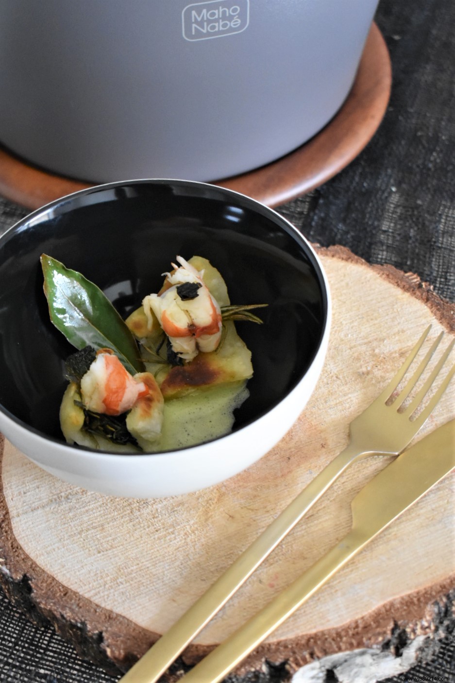Christmas Appetizer: King Prawns in Citrus Juice Using Maho Nabé Casserole