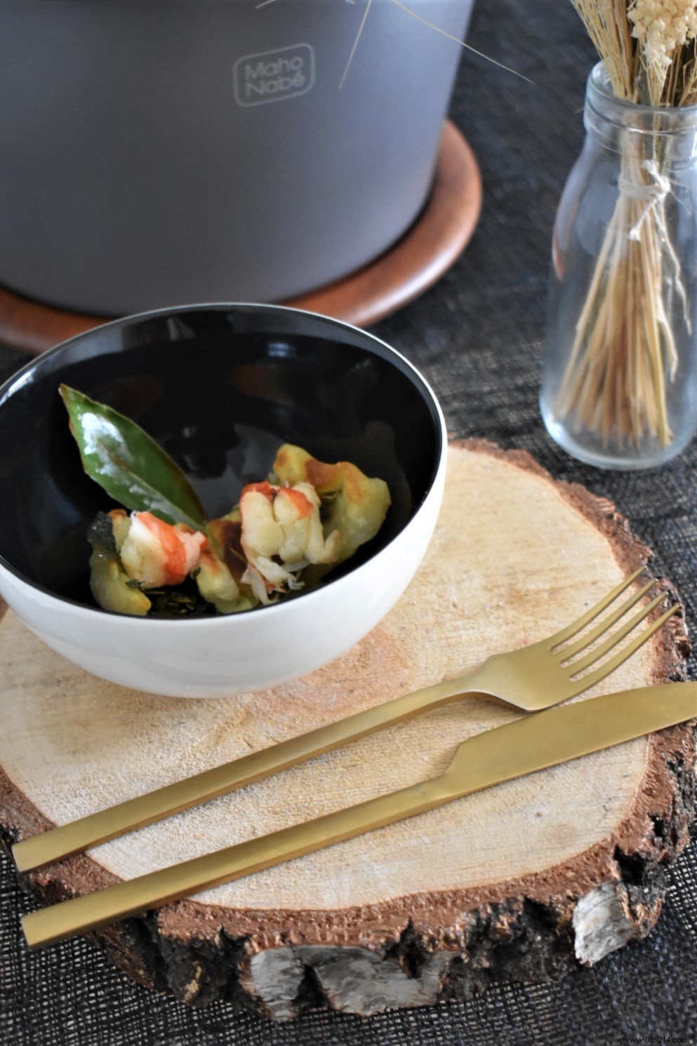 Christmas Appetizer: King Prawns in Citrus Juice Using Maho Nabé Casserole