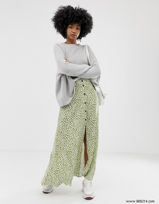 Spring s Must-Have: Button-Front Skirts Reviving 1970s Style
