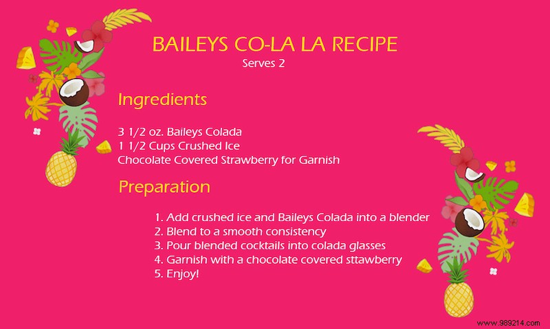 Discover Baileys Colada: Tropical Holiday Bliss in Every Sip