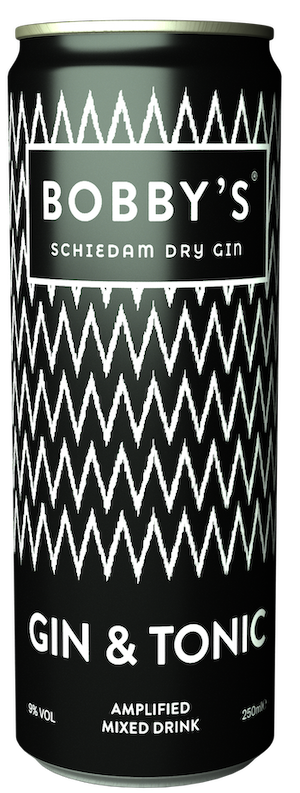 Bobby s Schiedam Dry Gin Canned Cocktails: Premium Gin & Tonic and Pink Lemonade at Jumbo