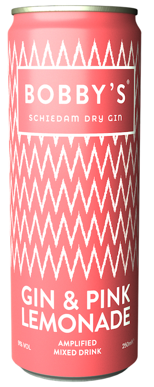 Bobby s Schiedam Dry Gin Canned Cocktails: Premium Gin & Tonic and Pink Lemonade at Jumbo