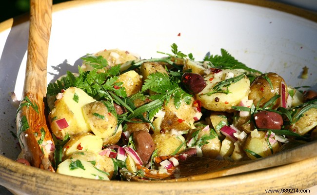 Easy Fresh Herb Potato Salad with Onions and Radishes