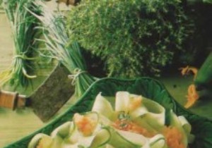 Chef Hubert s Smoked Salmon Heart Tagliatelle with Cucumber and Lime Vinaigrette