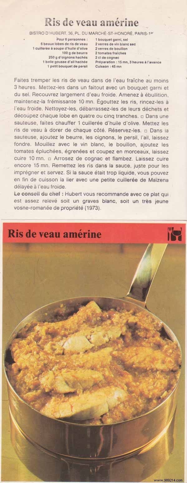 Authentic Veal Sweetbreads with Fresh Mushrooms: A Touraine Classic