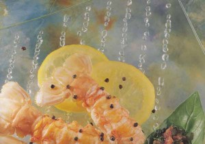 Pan-Fried Langoustines with Red Pesto and Lemon Oil