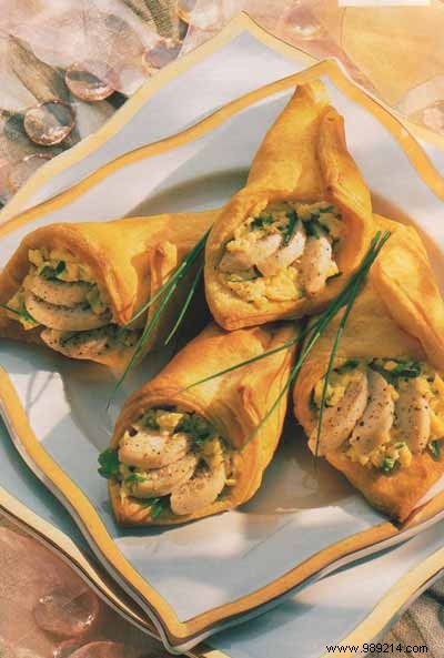 Elegant Mimosa Cones with Truffled White Pudding and Lobster Bisque