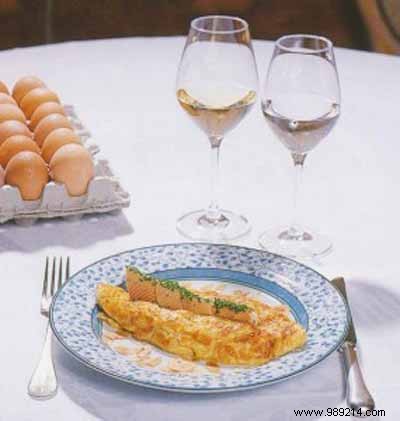 Gourmet Smoked Halibut Omelette with Toasted Almonds and Tahitian Vanilla Salt