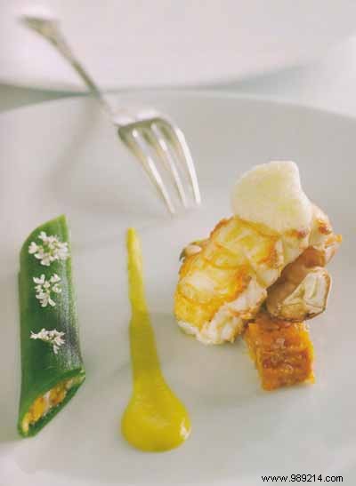 Seared and Raw Langoustine Tartare with Coriander Jelly and Redcurrant Vegetables – Recipe by Chef Guy Martin