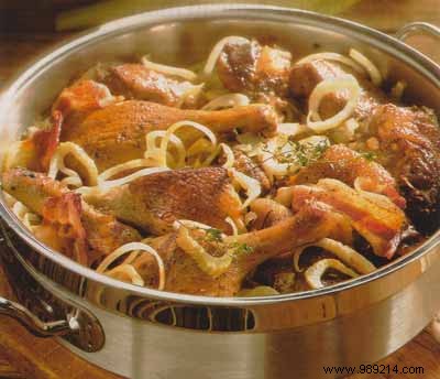 Authentic Challans Duck Fricassee with Fennel and Pork Belly