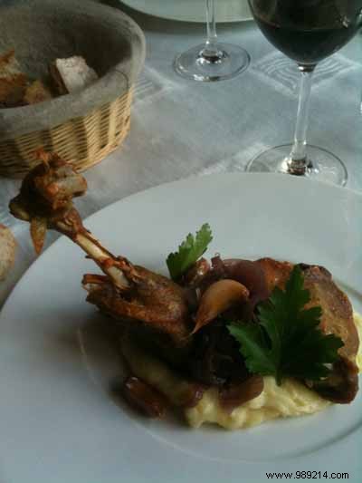 Authentic Duck Confit with Lomagne Garlic Confit and Silky Fingerling Potato Purée