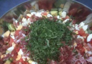 Authentic Basque Potato Salad with Cured Ham and Rolled Belly Pork