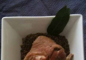 Classic French Semi-Salted Pork Knuckle with Puy Green Lentils and Coarse Pepper