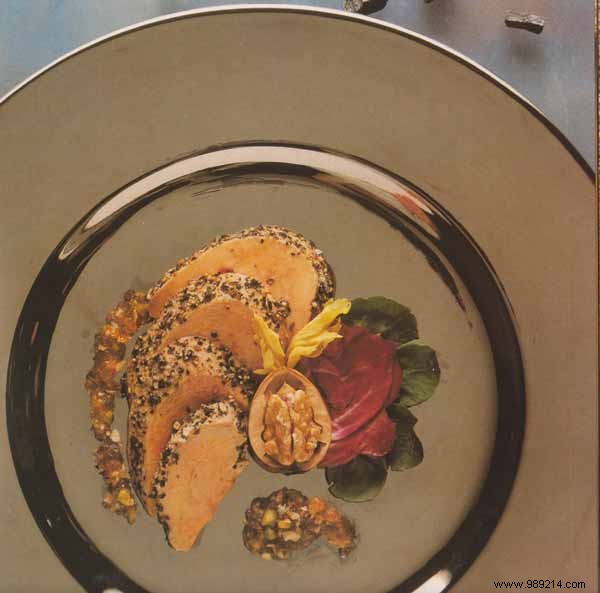 Exquisite Duck Foie Gras Confit with Guérande Salt and Cracked Pepper