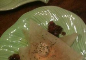 Chef Hubert s Elegant Pink Prawns & Smoked Salmon Mille-Feuille with Surimi Mousse and Olive Salpicon