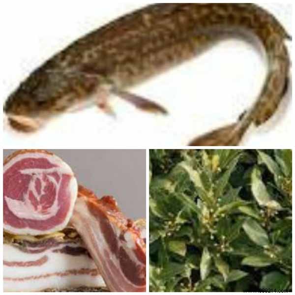 Grilled Monkfish Skewers with Pork Belly Barigoule Sauce