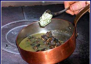 Gourmet Burgundy Snail Fricassee with Walnut Butter and Smyrna Raisins