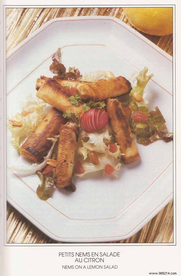 Crispy Seafood Spring Rolls with Zesty Lemon Salad