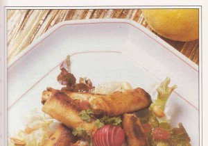 Crispy Seafood Spring Rolls with Zesty Lemon Salad