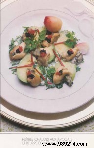 Elegant Warm Oysters with Avocado and Shallot-Oyster Butter