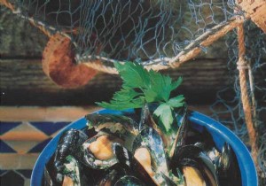 Authentic Bouchot Mussels in Sweet Cider Cream Sauce with Parsley and Espelette Pepper